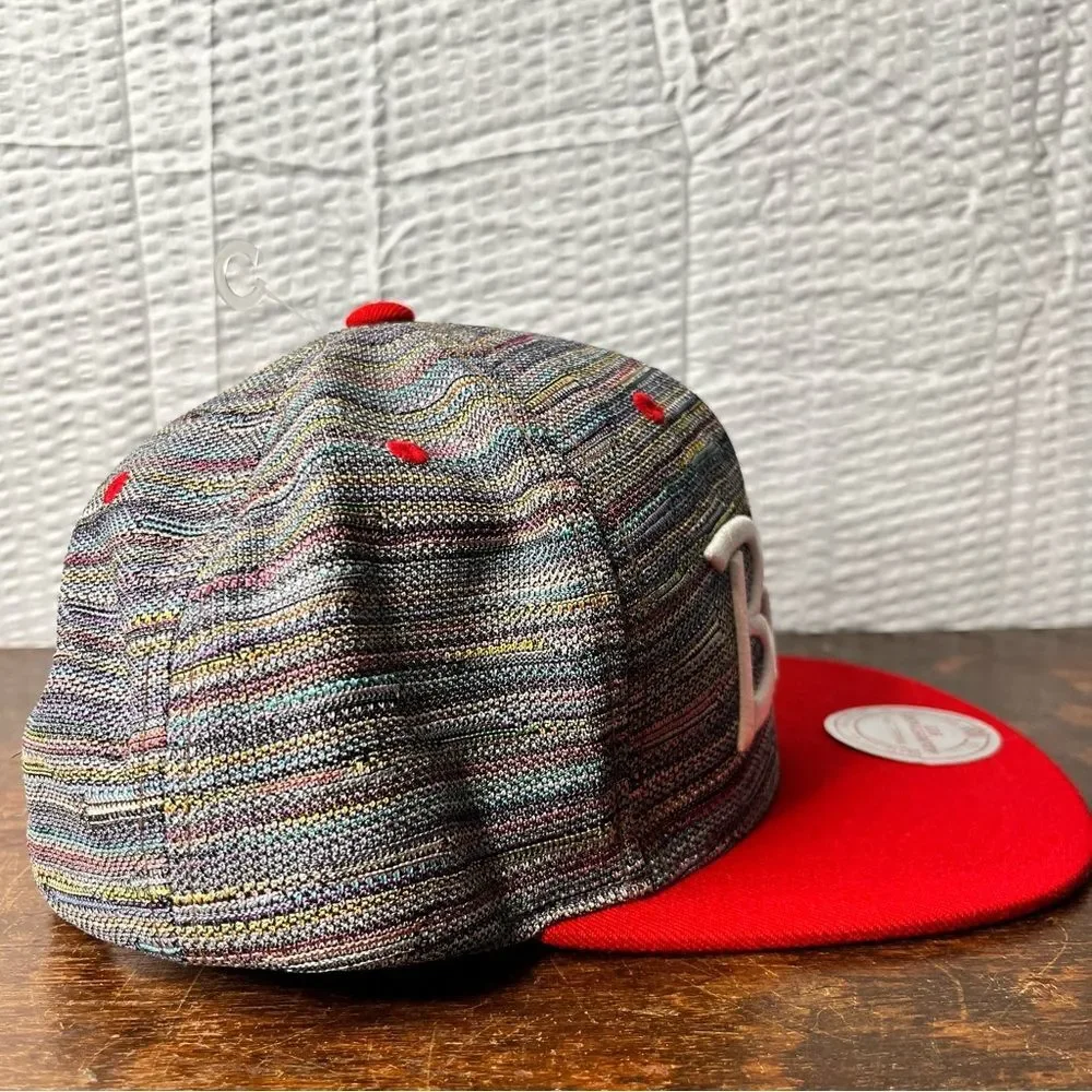 2015 Mitchell & Ness Chicago Bulls Multicolor Knit Crown Snap Back Hat Rare
